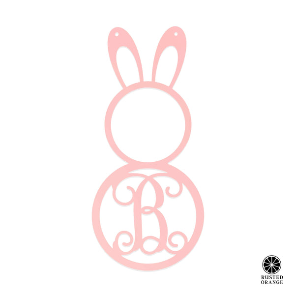 Rusted Orange Craftworks Co. Seasonal & Holiday Decorations Peter Cottontail Monogram - Door Wreaths for Front Door Outside