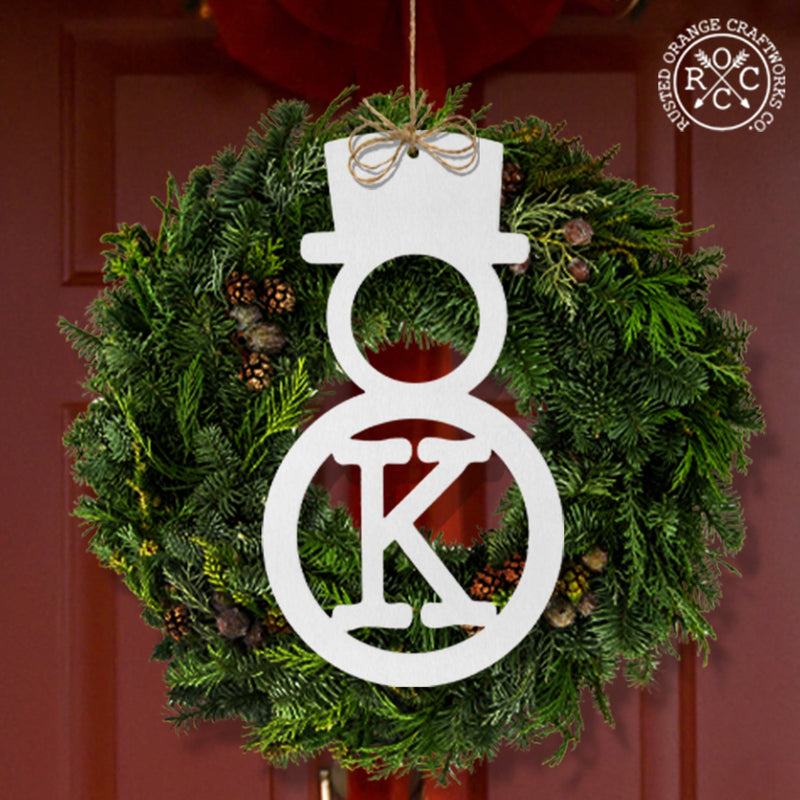 Rusted Orange Craftworks Co. Seasonal & Holiday Decorations Single Letter Holiday Monogram Collection - Personalized Metal Sign Decorations