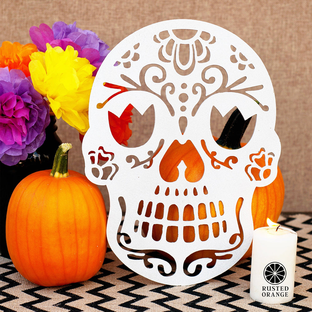Rusted Orange Craftworks Co. Seasonal & Holiday Decorations Sugar Skulls - 5 styles - Sugar Skull Decorations for Day of the Dead