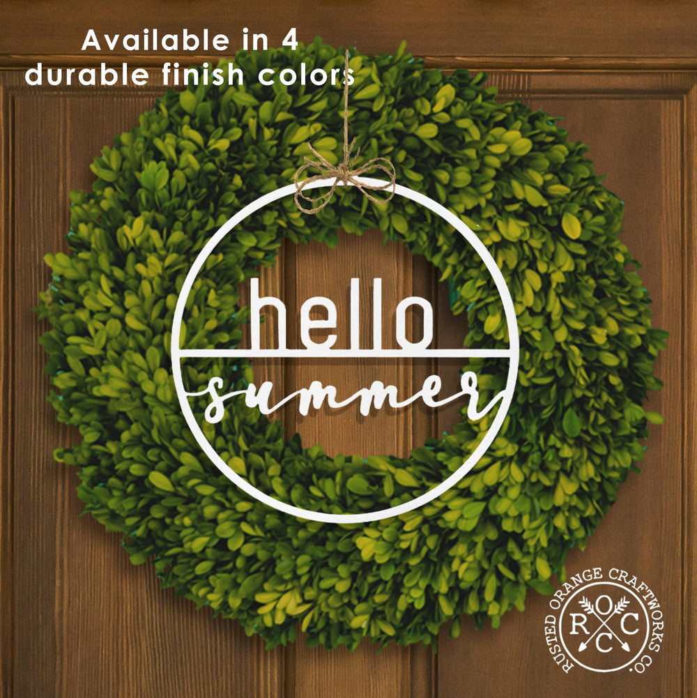 Rusted Orange Craftworks Co. Seasonal & Holiday Decorations Welcome Seasons Circle - Outdoor Home Decor Wreaths Front Door
