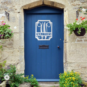 Rusted Orange Craftworks Co. Special Offer Embellished Monogram Metal Sign – Custom Last Name Wall Decor | Wedding Gift | Family Name Sign | Housewarming Gift