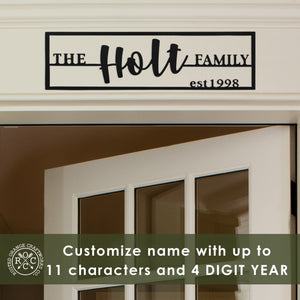 Rusted Orange Craftworks Co. Special Offer Family Name Plaque - Personalized Last Name Established Sign for Home
