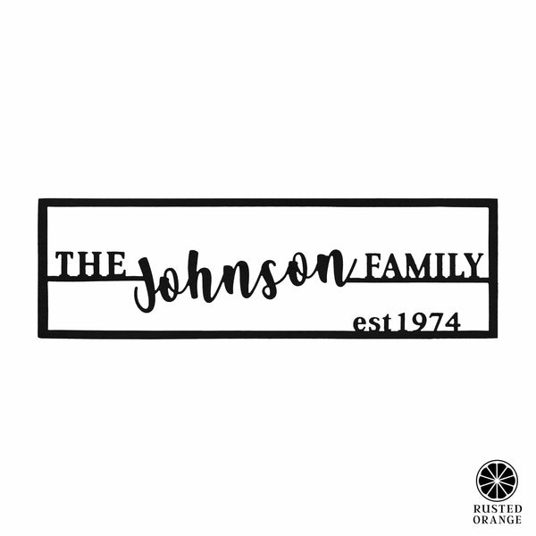 Rusted Orange Craftworks Co. Special Offer Family Name Plaque - Personalized Last Name Established Sign for Home