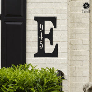 Rusted Orange Craftworks Co. Special Offer Letter Address Plaque - 3 Sizes - Metal Personalized Address Numbers for House