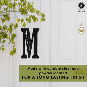 Rusted Orange Craftworks Co. Special Offer Letter Address Plaque - 3 Sizes - Metal Personalized Address Numbers for House