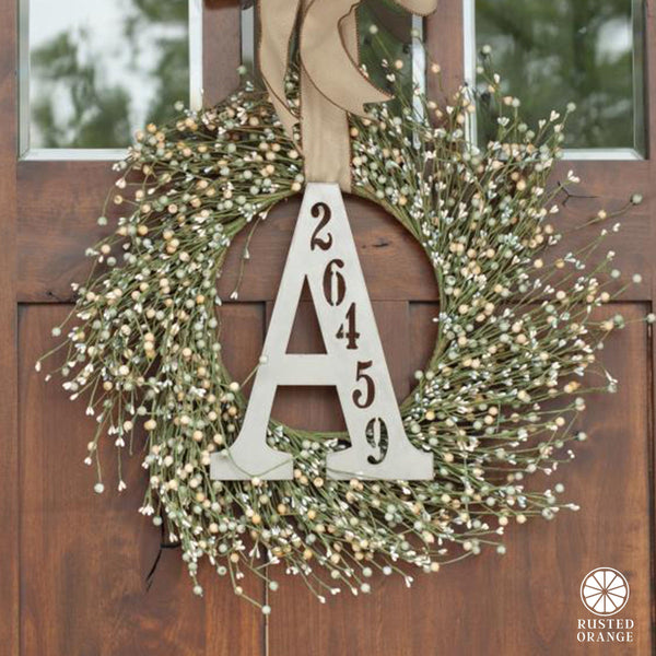 Rusted Orange Craftworks Co. Special Offer Letter Address Plaque - 3 Sizes - Metal Personalized Address Numbers for House