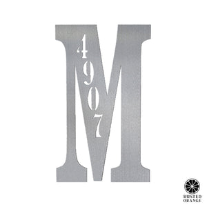 Rusted Orange Craftworks Co. Special Offer Letter Address Plaque - 3 Sizes - Metal Personalized Address Numbers for House