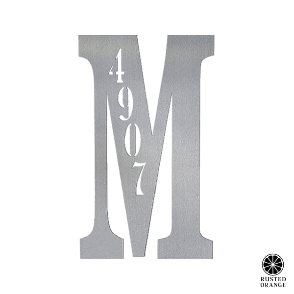 Rusted Orange Craftworks Co. Special Offer Letter Address Plaque - 3 Sizes - Metal Personalized Address Numbers for House