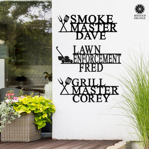 Rusted Orange Craftworks Co. Special Offer Master Yard Plaques - Decorative Outdoor Patio Signs for Porch or Yard Decor