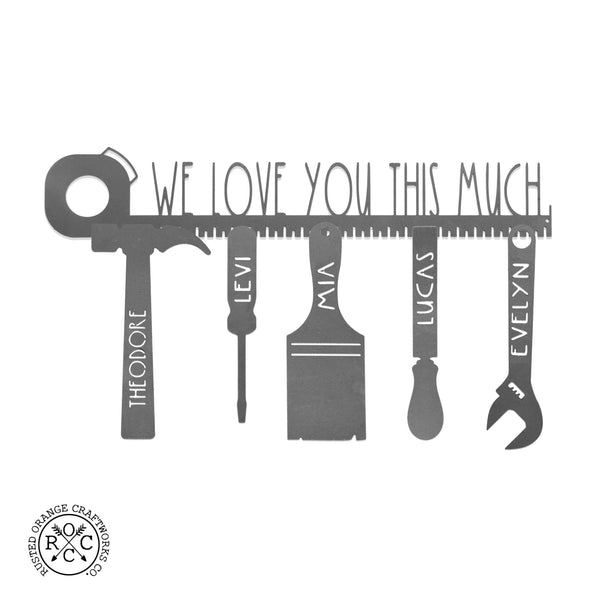 Rusted Orange Craftworks Co. Special Offer No One Else Measures Up to Dad Family Name Sign - Custom Fathers Day Gifts