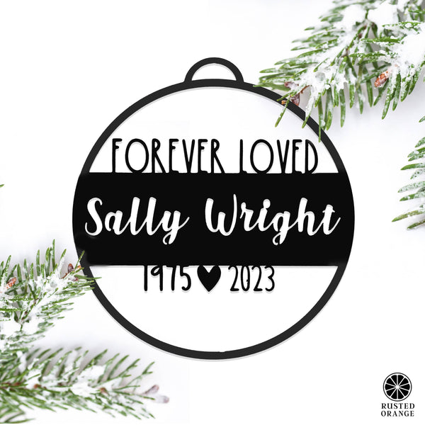 Rusted Orange Craftworks Co. Special Offer Personalized Memorial Ornament - In Memory Ornaments Personalized