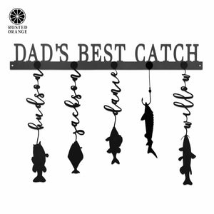 Rusted Orange Craftworks Co. Special Offer Reely Great Family Names Fish Sign Personalized - Father's Day, Dad, Grandpa