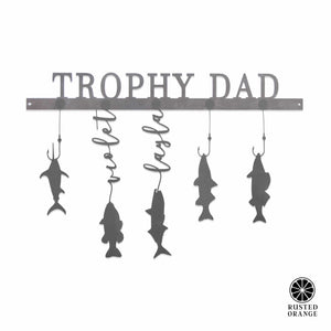 Rusted Orange Craftworks Co. Special Offer Reely Great Family Names Fish Sign Personalized - Father's Day, Dad, Grandpa