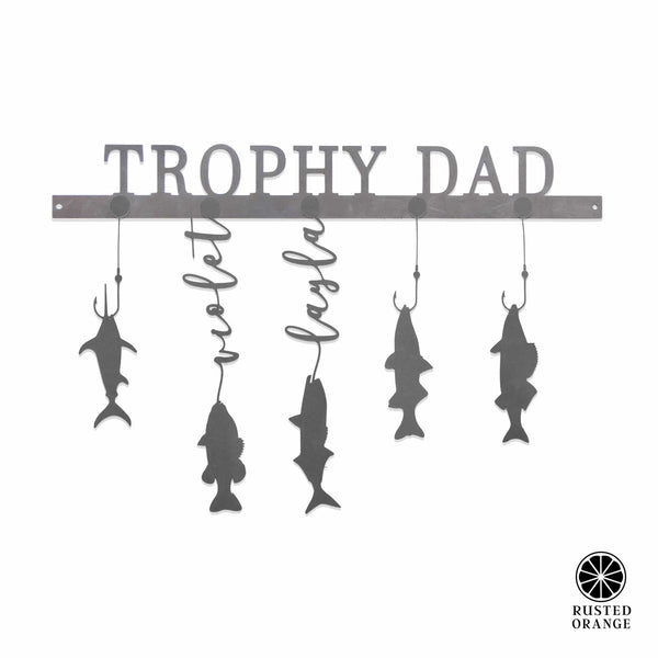 Rusted Orange Craftworks Co. Special Offer Reely Great Family Names Fish Sign Personalized - Father's Day, Dad, Grandpa