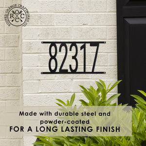 Rusted Orange Craftworks Co. Special Offer Simple Address Plaque - 3 Sizes - Address Numbers for Outside