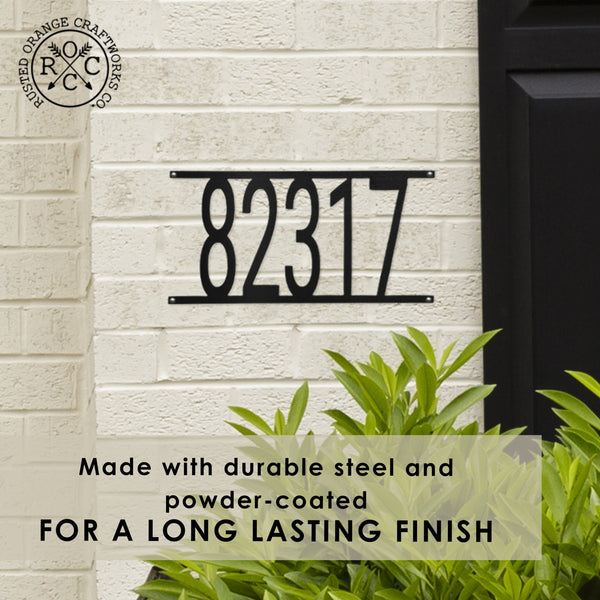 Rusted Orange Craftworks Co. Special Offer Simple Address Plaque - 3 Sizes - Address Numbers for Outside