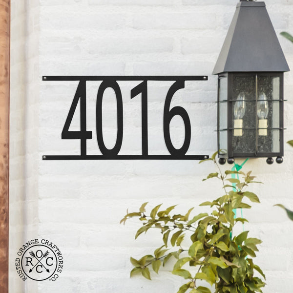 Rusted Orange Craftworks Co. Special Offer Simple Address Plaque - 3 Sizes - Address Numbers for Outside