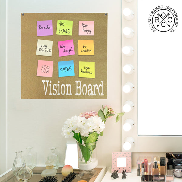 Rusted Orange Craftworks Co. Special Offer Type Style Vision Board - Custom Decorative Magnetic Board for Wall