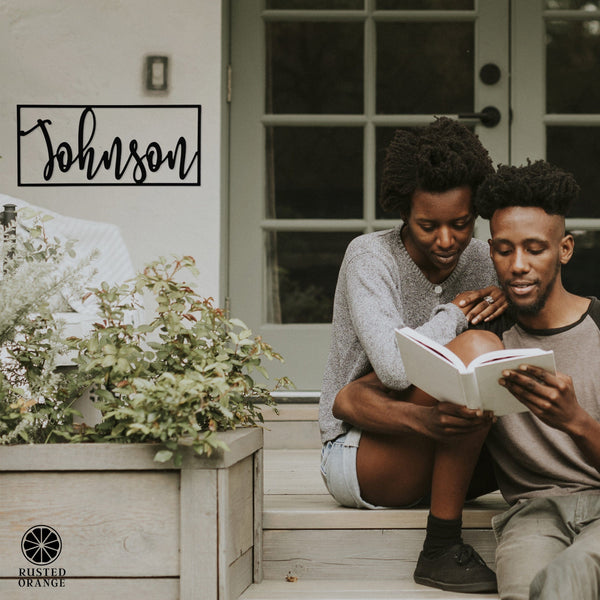 Rusted Orange Craftworks Co. Special Offer What's in a Name Plaque - 3 Sizes - Personalized Metal Family Name Sign