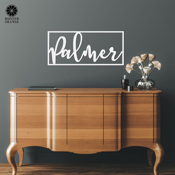 Rusted Orange Craftworks Co. Special Offer What's in a Name Plaque - 3 Sizes - Personalized Metal Family Name Sign