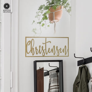 Rusted Orange Craftworks Co. Special Offer What's in a Name Plaque - 3 Sizes - Personalized Metal Family Name Sign