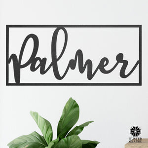 Rusted Orange Craftworks Co. Special Offer What's in a Name Plaque - 3 Sizes - Personalized Metal Family Name Sign