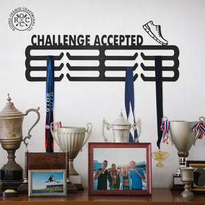 Rusted Orange Craftworks Co. Sporting Goods Award Rack - 30+ Styles - Medal Hanger Holder Display Rack for Awards or Ribbons