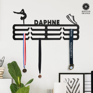Rusted Orange Craftworks Co. Sporting Goods Multi-Sport Medal Hanger Display - Medal Holder Rack for Awards or Ribbons