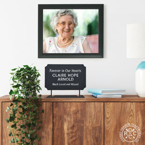 Rusted Orange Craftworks Co. Tabletop Memorial Plaque - Home Decoration Memorial Plaque for Loved Ones