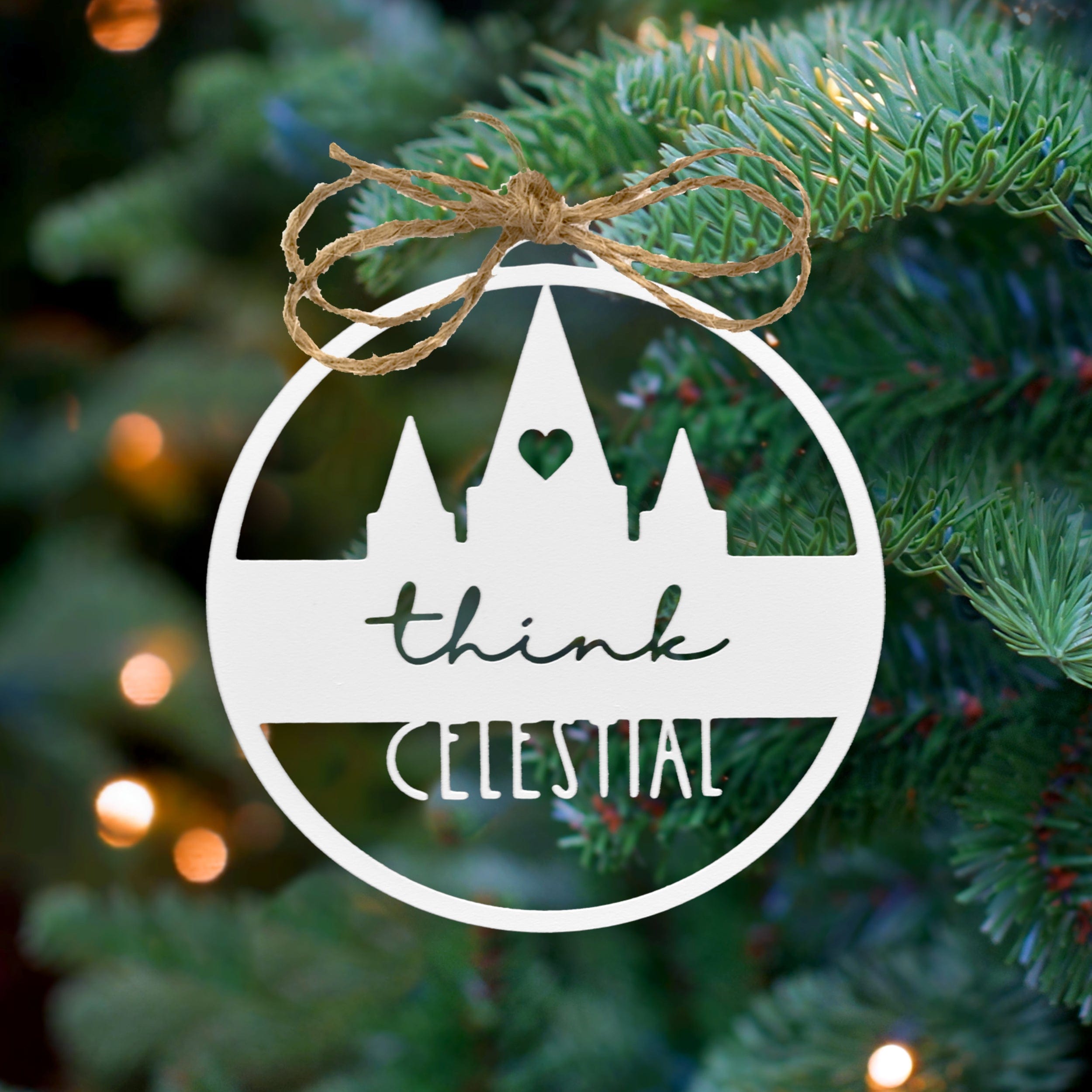 Think Celestial LDS Plaque - Ornament, Tabletop Sign, Wall Decor - Gen