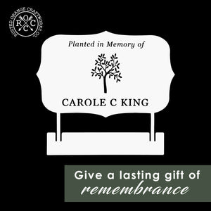 Rusted Orange Craftworks Co. Tree Memorial Plaque