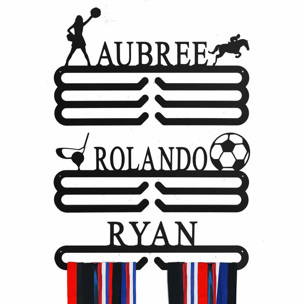 Rusted Orange Craftworks Co. Trophies & Awards [COL] Medal Holder - 30+ Styles - Medal Hanger Holder Display Rack for Awards or Ribbons