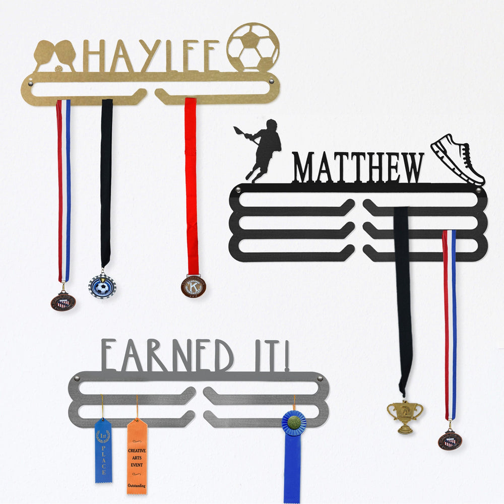Rusted Orange Craftworks Co. Trophies & Awards [COL] Medal Holder - 30+ Styles - Medal Hanger Holder Display Rack for Awards or Ribbons