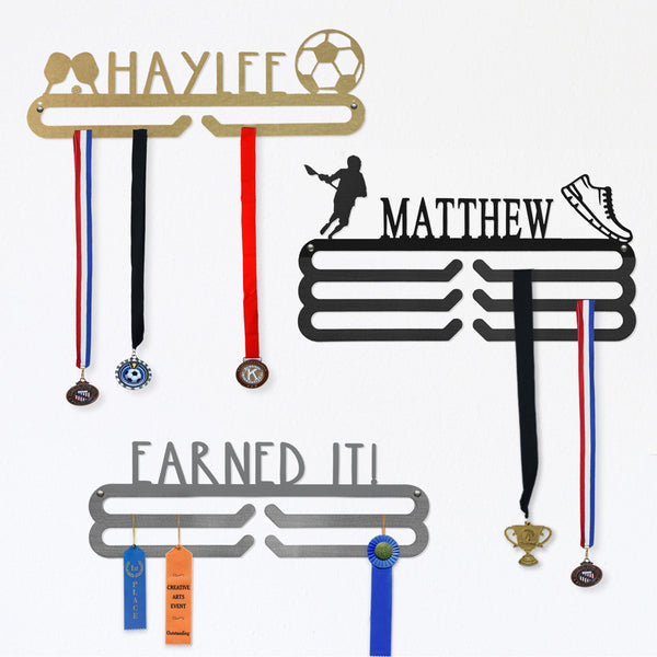 Rusted Orange Craftworks Co. Trophies & Awards [COL] Medal Holder - 30+ Styles - Medal Hanger Holder Display Rack for Awards or Ribbons