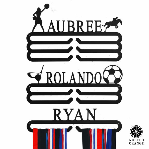 Rusted Orange Craftworks Co. Trophies & Awards Special Offer Medal Holder - 30+ Styles - Medal Hanger Holder Display Rack for Awards or Ribbons