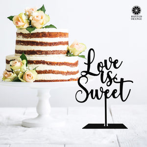 Rusted Orange Craftworks Co. Wedding Ceremony Supplies Love is Sweet Reception Decor - Rustic Wedding Decorations Love Sign