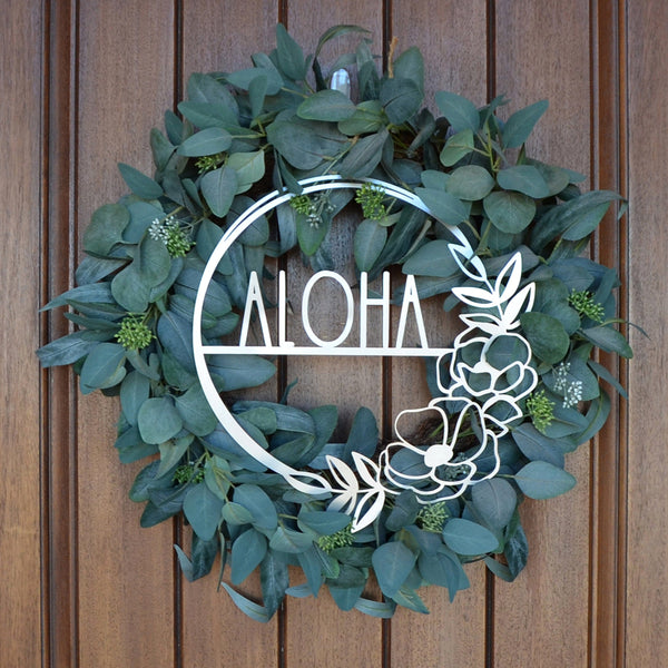 Rusted Orange Craftworks Co. Wreath & Floral Frames [COL] Flower Shop Collection - Personalized Family Custom Name Wall Sign for Wreath