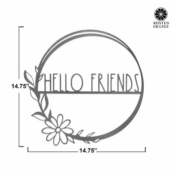 Rusted Orange Craftworks Co. Wreath & Floral Frames Flower Shop Collection - Personalized Family Custom Name Wall Sign for Wreath