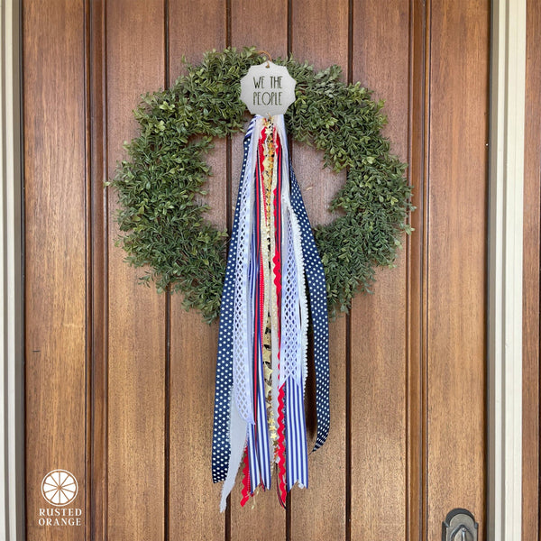 Rusted Orange Craftworks Co. Wreath & Floral Frames Wreath Badge - Customizable Wreath Accessories for Front Door