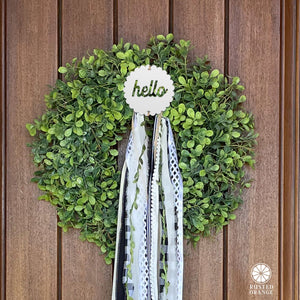 Rusted Orange Craftworks Co. Wreath & Floral Frames Wreath Badge - Customizable Wreath Accessories for Front Door