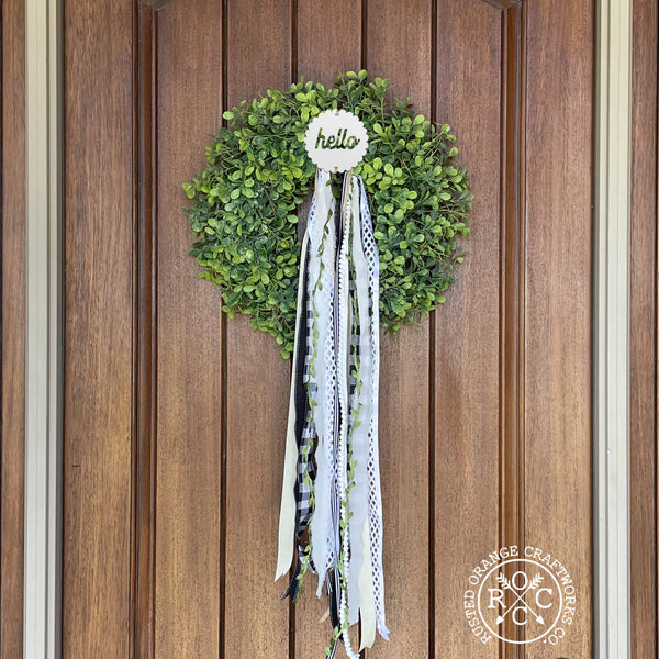 Rusted Orange Craftworks Co. Wreath & Floral Frames Wreath Badge Multi Pack - Choose 6 Customizable Wreath Accessories for Front Door