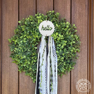 Rusted Orange Craftworks Co. Wreath & Floral Frames Wreath Badge Multi Pack - Choose 6 Customizable Wreath Accessories for Front Door