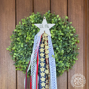 Rusted Orange Craftworks Co. Wreath & Floral Frames Wreath Badge Multi Pack - Choose 6 Customizable Wreath Accessories for Front Door