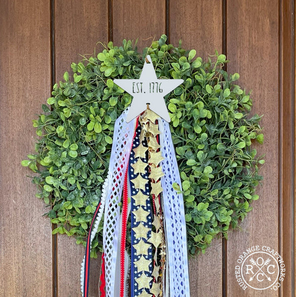 Rusted Orange Craftworks Co. Wreath & Floral Frames Wreath Badge Multi Pack - Choose 6 Customizable Wreath Accessories for Front Door