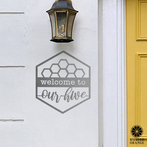 Rusted Orange Craftworks Co. Wreaths & Garlands Hexagon Door Greetings - Welcome to Our Home Modern Rustic Word Art