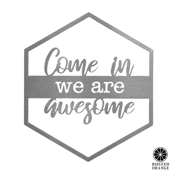 Rusted Orange Craftworks Co. Wreaths & Garlands Hexagon Door Greetings - Welcome to Our Home Modern Rustic Word Art