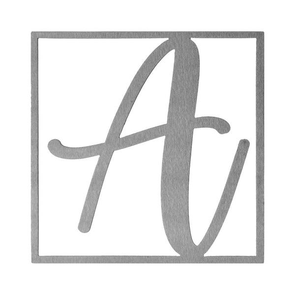 single letter monogram square style letter a