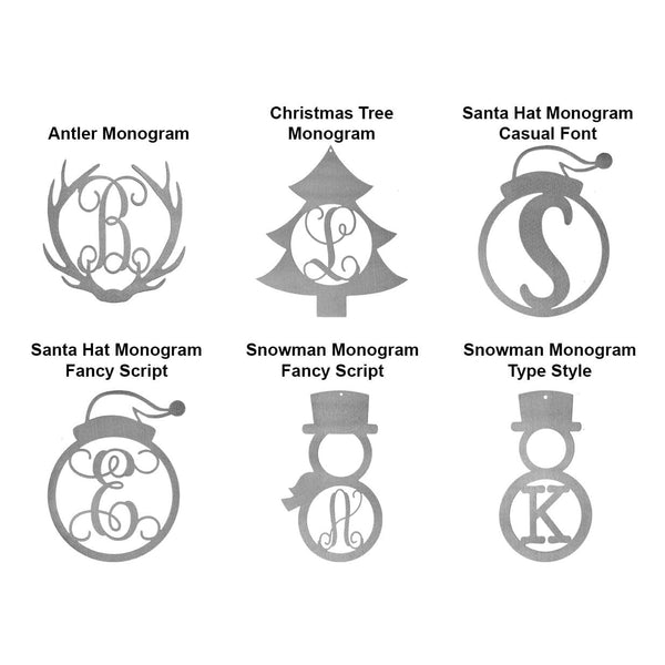 holiday monogram collection sheet
