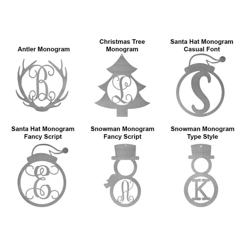 holiday monogram collection sheet