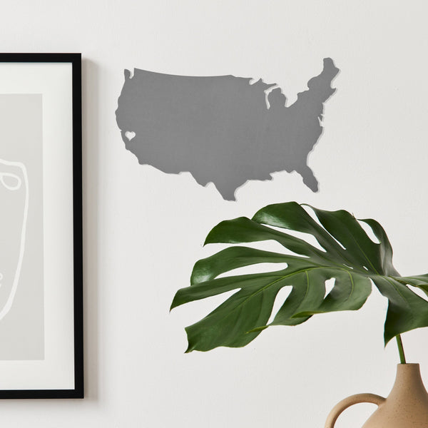 map heart sign on wall